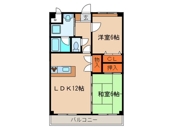 ジュネス北城の物件間取画像